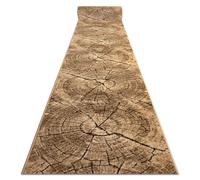 Tapis de couloir KARMEL Tronko Arbre Bois noix 90 cm 90x310 cm