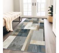 Tapis de Couloir Long 60 x 120 cm, Multicolore Tapis Cuisine Antidérapant Lavable, Minimaliste Vieilli Géométrique Blocs De Couleur Tapis de Passage pour Salon, Entrée, Balcon, Chambre Adulte Enfant