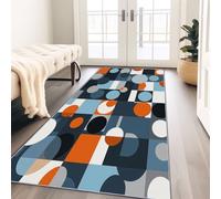 Tapis de Couloir Long 60 x 120 cm, Multicolore Tapis Cuisine Antidérapant Lavable, Moderne Minimaliste Abstrait Géométrie Tapis de Passage Doux pour Salon, Entrée, Balcon, Chambre Adulte Enfant