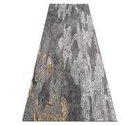 Tapis de couloir longs et étroits, tapis courts de cuisine | Tapis de couloir gris doré pour couloir intérieur, longueur 100cm/1.5m/2m/300cm/350cm/4m/5m/6m(80×450cm)