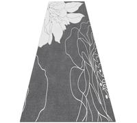 Tapis de couloir longs et étroits, tapis de cuisine d'intérieur | Tapis antidérapant gris pour couloir étroit, salon, entrée, sol, 1m/1.5m/2m/3m/4m/5m/6m de longueur(60×500cm)