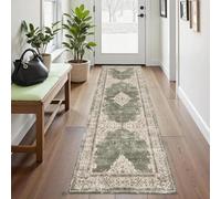 Tapis de couloir pour couloir - Tapis lavables extra longs | Tapis doux à poils courts pour escaliers, cuisine, salle de bains, 1m/1,5m/2m/2,5m/3m/3,5m/4m/4,5m/5m/5,5m/6m(60×350cm)