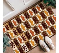 Tapis de couloir rustique et confortable à poils courts en éponge pour cuisine, entrée, chevet, porte, couloir, 0,6 x 0,9 m