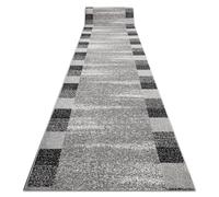 Tapis de couloir SILVER Etna cadre sable gris 80cm 80x690 cm