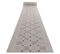 TAPIS DE COULOIR SIZAL FLOORLUX modèle 20079 argentin / noir 100 cm 100x100 cm