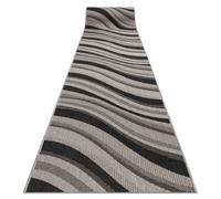 TAPIS DE COULOIR SIZAL FLOORLUX modèle 20353 argentin / noir 100 cm 100x100 cm