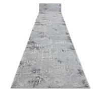 Tapis de couloir Structural MEFE 8725 deux niveaux de molleton gris 60 cm 60x300 cm