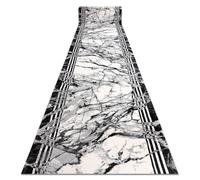 Tapis de couloir TULS 51210 moderne Marbre anthracite 80 cm 80x740 cm