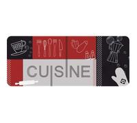Tapis de cuisine - 50x120 cm - Cuisine - rouge et noir