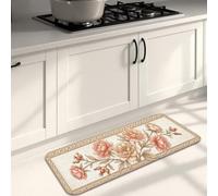 Tapis de cuisine à motif floral pour sol, tapis doux avec ciseaux et noix, tapis lavable pour évier, buanderie, salle de bain, 40,6 x 119,4 cm