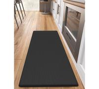 Tapis de cuisine anti-fatigue - Surface PVC souple - 44 x 150 cm - 10 mm - Noir - Pour la cuisine et l'évier