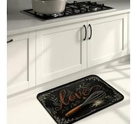Tapis de cuisine de style tableau noir pour sol, rustique, tapis doux, rembourré et confortable tout au long de l'année, tapis décoratif pour éviers de cuisine, buanderie, 50,8 x 78,7 cm