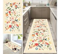 Tapis de Cuisine Devant Evier 100 x 140 cm Tapis de Couloir Long Tapis Passage Antidérapant Lavable Tapis de Entrée Intérieur Tapis Poil Ras Decoration pour Cuisine Chambre Couloir Passage Chambre