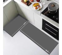 Tapis de cuisine en boue de silicone, haut de gamme avec motif linéaire et style de luxe lumineux, tapis de sol de cuisine rembourré et anti-fatigue, tapis antidérapant absorbant l'eau à séchage rapid