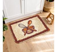 Tapis de cuisine en forme de citrouilles pour sol, balai à cannelle fantaisie, Halloween, orange, tapis de cuisine décoratif doux lavable pour évier, buanderie, entrée, salle de bain, 40,6 x 61 cm