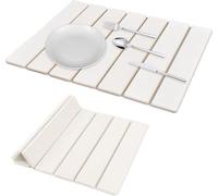 Tapis de cuisine en pierre - 40 × 30 cm - Anti-mousse - Antidérapant - Tapis haute performance pour plan de travail de cuisine - Pliable - Tapis de vaisselle - Terre minérale absorbante - Recyclable -