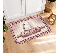 Tapis de cuisine fantôme pour sol, rouleau à pâtisserie fantaisie saisonnier pour Halloween, pêche, confortable, lavable, pour évier, buanderie, entrée, couloir, 50,8 x 78,7 cm