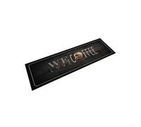 vidaXL Tapis de Cuisine Lavable Texte Coffee, Paillasson Antidérapant, Tapis de Sol, Tapis Devant Évier, Moderne, 45x150 cm Velours
