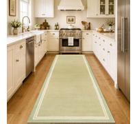 Tapis de Cuisine Long Passage Lavable en Machine Vert 70 x 250 cm | Absorbant Tapis de Porte d'entrée Interieur Entrée de Sol pour Cuisine Devant Evier, Salle à Manger, Buanderie