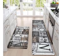 Tapis de cuisine - Lot de 2 - 44 x 120 cm - PVC - Antidérapant - Lavable en machine