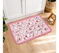 Tapis de cuisine motif animaux de dessin animé pour sol, étoiles mignonnes fantaisie, cœurs, sans pêche, tapis de sol doux lavable pour évier, buanderie, salle de bain, couloir 50,8 x 78,7 cm