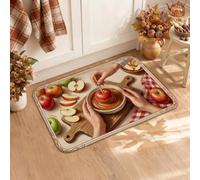 Tapis de cuisine Motif fruits caramel 40,6 x 61 cm | Motif récolte d'automne, tapis d'évier de cuisine, décoration de cuisine rustique, thème de cuisson saisonnière