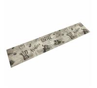 vidaXL Tapis de cuisine lavable imprimé café gris 60x300 cm velours