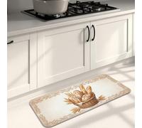 Tapis de cuisine vintage rustique pour sol, outils de cuisson, tapis doux, rembourré, confortable, lavable, décoration pour éviers, buanderie, salle de bain, 40,6 x 119,4 cm