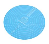Tapis de Cuisson Bleu Rond en Silicone Antidérapant, pour Gâteau | Surface Lisse, Usage Polyvalent en Atelier Cuisine, Maintien Stable sur Plateau Tournant, 1 Pièce