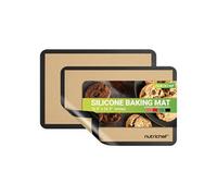 - Tapis de Cuisson en Silicone - 2 Tapis Antiadhésifs 62.2 x 41.91 cm - Résistant au Four jusqu'à 250°C - Lavable au Lave-Vaisselle - Noir