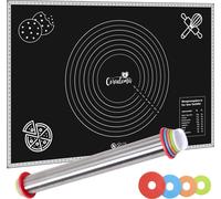 Tapis de cuisson en silicone 60x40 cm avec rouleau à pâte | Film de cuisson permanent pour pâtisserie Tapis de cuisson