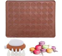 Tapis de cuisson en silicone professionnel Ibenzoa®, dimensions 38 x 28 cm, avec 48 alvéoles – résistant à la chaleur, sans BPA, flexible et antiadhésif, idéal pour les macarons, les pâtisseries, le p