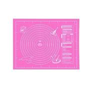Tapis de cuisson en silicone, tapis pétrissage, pâte, machine à pizza, outils cuisine antiadhésifs, ustensiles, accessoires pour Biscuits,Pâte à Pizza(Pink,60x45cm)