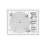 Tapis de cuisson en silicone, tapis pétrissage, pâte, machine à pizza, outils cuisine antiadhésifs, ustensiles, accessoires pour Biscuits,Pâte à Pizza(White,40x30cm)