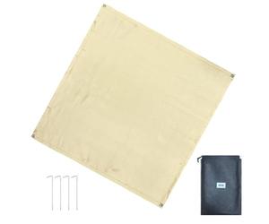 Tapis de cuisson réutilisable - Résistant à la chaleur et antidérapant | Tapis de foyer ignifuge | Tapis de cheminée d'intérieur | Tapis en fibre de verre pour protéger l'herbe pour terrasse, patio