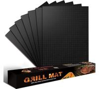 Tapis de cuisson Unyqoos® 33 x 40 cm, lot de 7 – Revêtement en PTFE, sans PFOA, réutilisable, antiadhésif, pour grill à gaz, barbecue au charbon, grill électrique et four