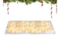 Tapis De Décoration De Neige Pliable - Tapis De Neige Lumineux 1,8 X 0,45 M, Nappe Lumineuse Chaude, Couverture De Neige Éclairée, Couverture De Neige Artificielle À Lumière LED, Décoration De Couvert
