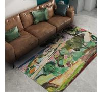 Tapis de décors ruraux 160x230 Tapis lavables pour Le Salon Bureau fauvisme Peinture Huile Abstraite pour Zone Doux Fin pour Chambre Salle Manger Salle Jeux décoration Artistique Classique Sol