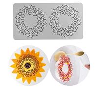 Tapis de dentelle Fondant en Silicone, moule d'impression artisanale de sucre décoration de Cuisine moléculaire de gâteau comestible, 2 trous cercle de fleur cassé