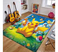 Tapis de dessin animé Pokemon 3D, pour la maison, salon, chambre à coucher, canapé, paillasson, tapis de zone de jeu pour enfants, tapis de sol antidérapant, cadeaux Style H