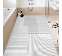 Tapis de Douche Antidérapant, 60 x 120cm Rectangulaire | Tapis de Baignoire en PVC avec Trous D'évacuation, Tapis de Bain à Séchage Rapide pour Les Zones Humides