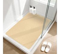 Tapis de douche antidérapant 60 x 90 cm - Tapis de bain de sécurité extra large avec trous de drainage, doux et confortable, en PVC Luffa Massage antidérapant pour douche, séchage rapide