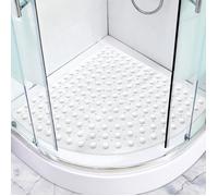 Tapis de douche antidérapant 70 x 70 cm:tapis de douche d'angle triangulaire antidérapant avec ventouses-Grande sécurité Tapis