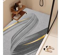 Tapis de douche antidérapant, 80x100 cm, en loofah, avec trou de drainage