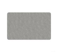 Tapis de douche antidérapant en silicone Diatomite Gris 30 x 80 cm | Absorbe l'eau en 1 à 2 secondes, garde le sol au sec, antidérapant, double poignée, couleur unie moderne, taille 30 x 80 cm