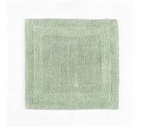 Tapis de douche en coton - HOMESCAPES - Vert sauge - Carré - 50 x 50 cm - Réversible - Doux et moelleux