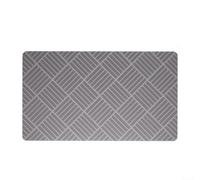 Tapis de douche extra long antidérapant avec trous de drainage flexible antidérapant pour surface humide PVC gris 90 x 60 cm (50 x 80 cm)