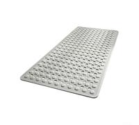 Tapis de Douche Long 88cm Texture Diamant Massage Pieds(Solid Gray) | Texture diamant 3D, massage des pieds, friction élevée, sécurité accrue, douche confortable