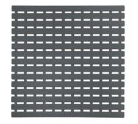 Wenko Tapis de douche Arinos antidérapant 54x54 cm plastique sans PVC gris avec ventouses
