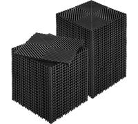Tapis de drainage pour garage 50x - Carreaux de sol emboîtables 31x31cm noir - Revêtement de sol pour garages et ateliers